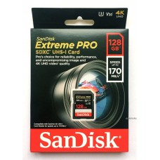 Карты памяти SanDisk 128Gb Extreme Pro SDXC UHS-I U3  V30 170/90 MB/s